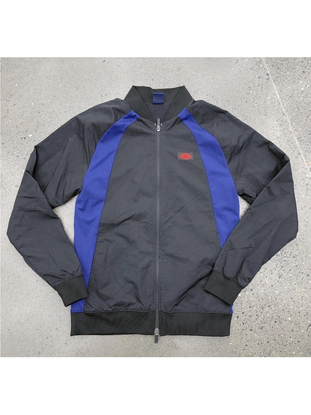 Jordan Black Track Jacket with Blue Panels